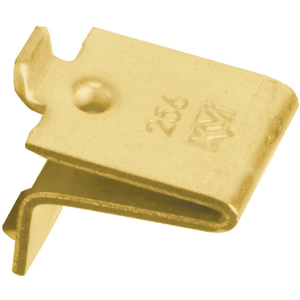 256P BR Knape & Vogt 256 Series Brass Mortise-Mount Pilaster Shelf Support (12-Count)