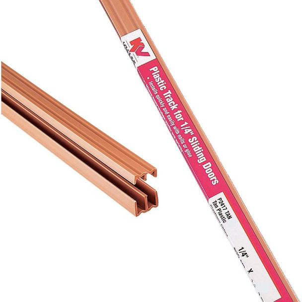 P2417 TAN 48 Knape & Vogt 1/4 In. x 48 In. Plastic Sliding Door Track & Guides