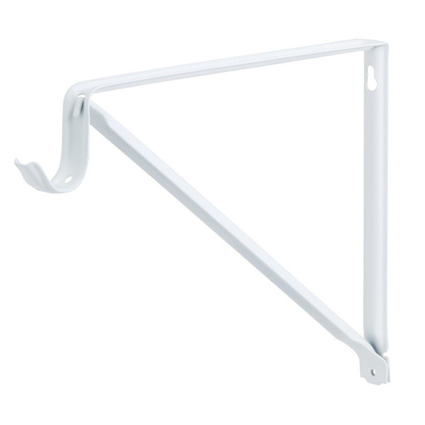 RP-0044-BWT John Sterling Closet-Pro 10 In. H. x 11 In. D. Fixed Closet Shelf & Rod Bracket, White