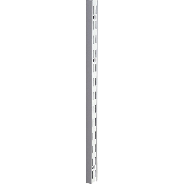 82 WH 63 Knape & Vogt 82 Series 63 In. White Steel Heavy-Duty Double-Slot Shelf Standard