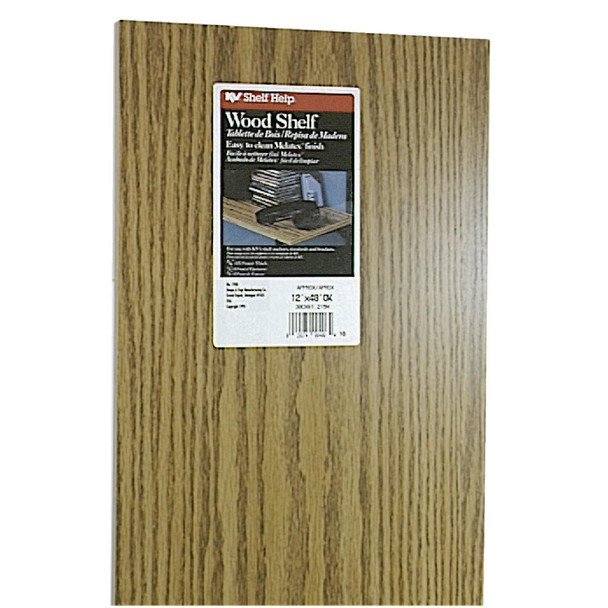 1980 OK 12X48 Knape & Vogt 12 In. x 48 In. Oak All-Purpose Shelf
