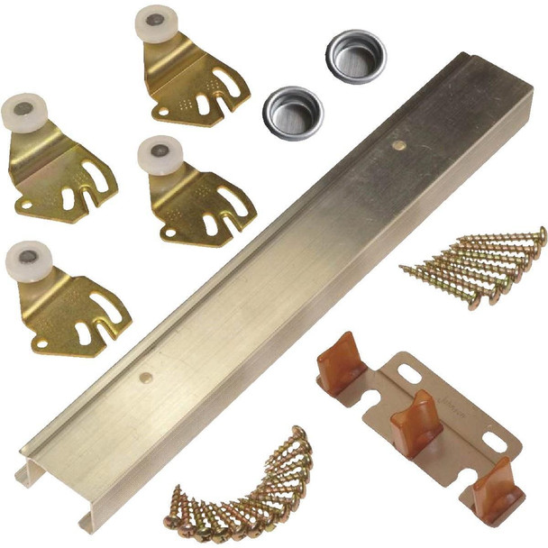 2200482D Johnson Aluminum 48 In. Bypass Door Hardware Set
