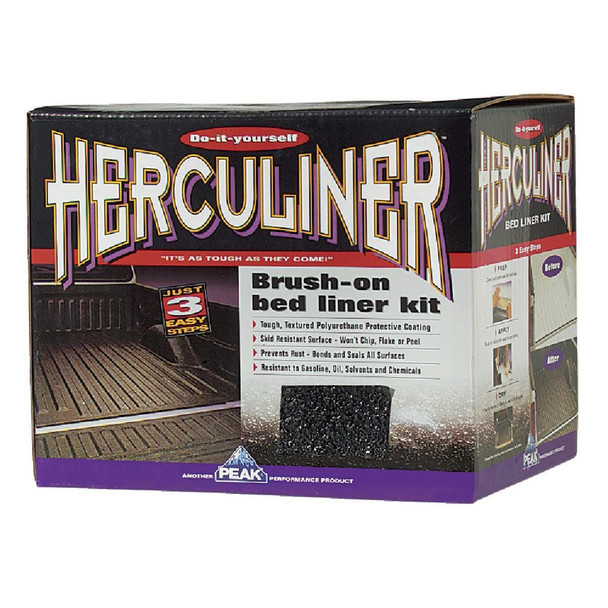 HCL1B8 PEAK Herculiner Gal. Brush-On Bed Liner Kit, Black