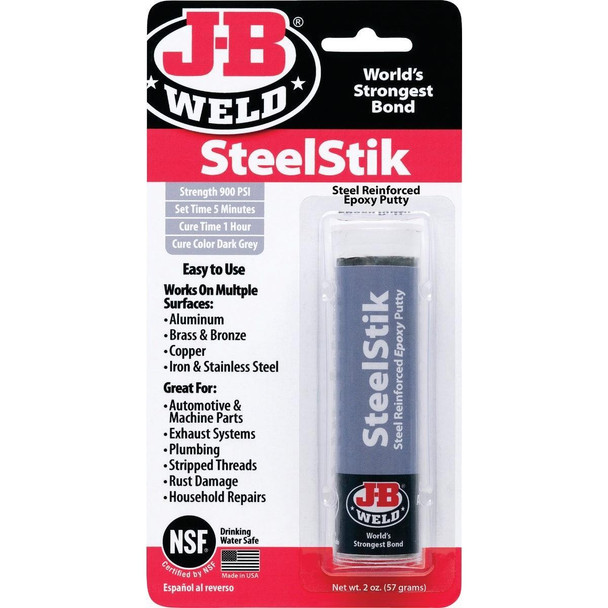 8267 J-B Weld SteelStik 2 Oz. Gray Epoxy Putty
