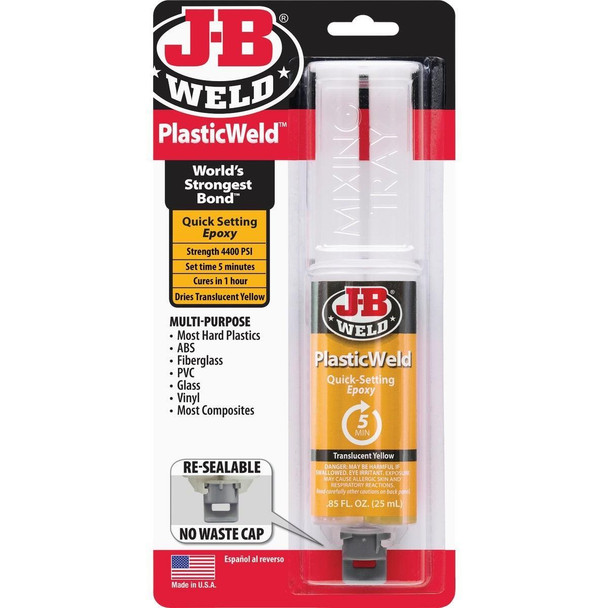 50132 J-B Weld 0.85 Oz. PlasticWeld Epoxy Syringe