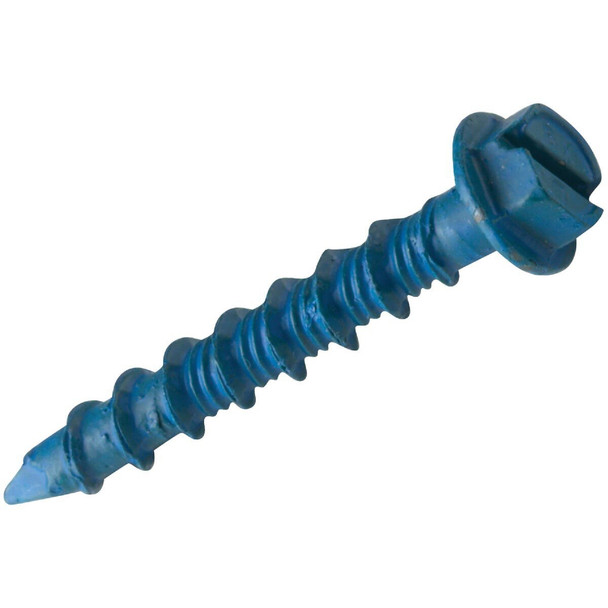 24100 Tapcon 3/16 In. x 1-1/4 In. Slotted Hex Washer Concrete Screw Anchor (8 Ct.)