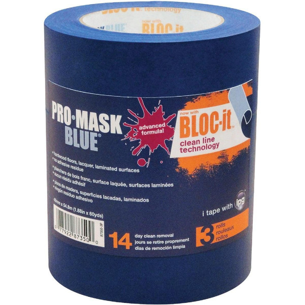 87350-3P IPG ProMask Blue 1.88 In. x 60 Yd. Bloc-It Masking Tape (3-Pack)
