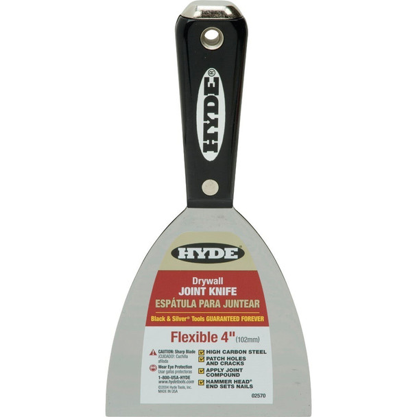 02570 Hyde Black & Silver 4 In. High-Carbon Steel Joint Knife