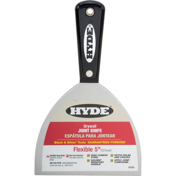 02750 Hyde Black & Silver Professional 5 In. Flexible Joint Knife