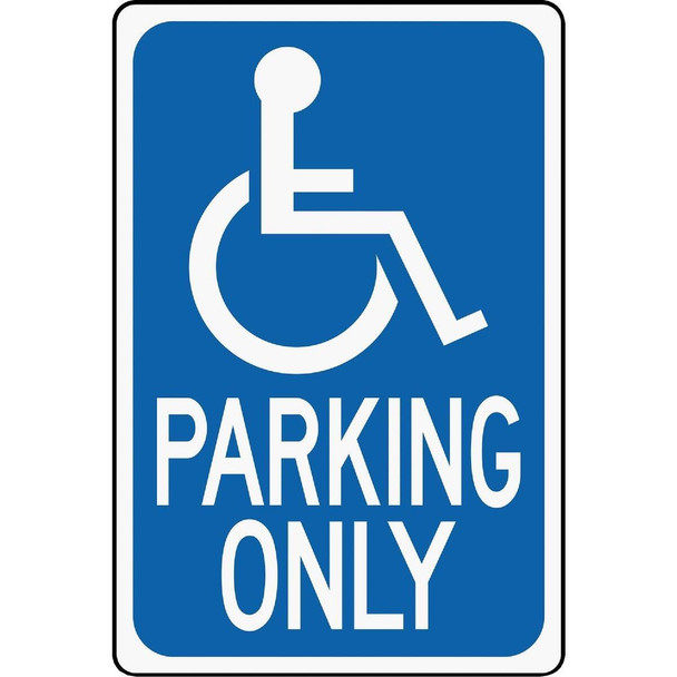 HW-13 Hy-Ko Heavy-Duty Aluminum Sign, Handicap Parking Only