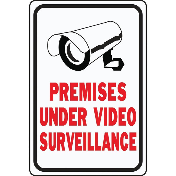 HW-201 Hy-Ko 18 x 12 Heavy-Duty Aluminum Sign, Premises Under Video Surveillance