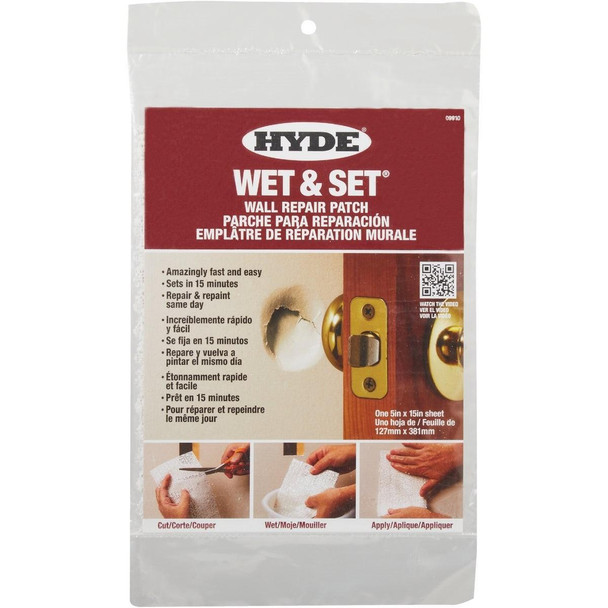 09910 Hyde Wet & Set 5 In. x 15 In. Wall & Ceiling Drywall Patch