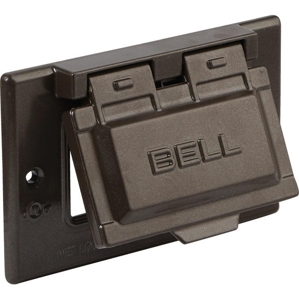 5101-2 Bell Single Gang Rectangular Aluminum Bronze GFCI Outdoor Box Cover
