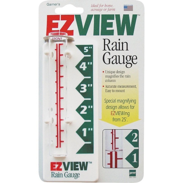 820-0188 EZView 5 In. Glass Rain Gauge