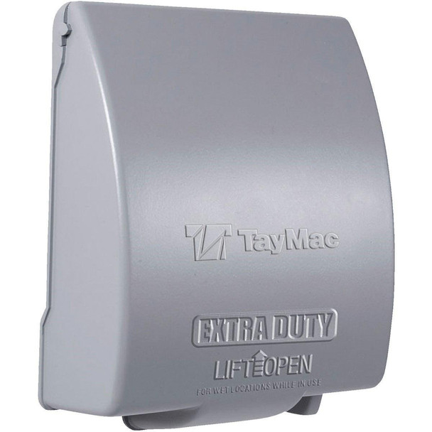 MX7280S TayMac 2-Gang Vertical Mount Metallic In-Use Low Profile Outdoor Outlet Cover