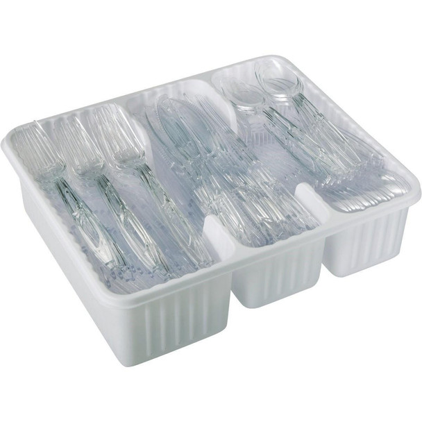 4142600501 Diamond Clear Plastic Cutlery Set (192 Piece)