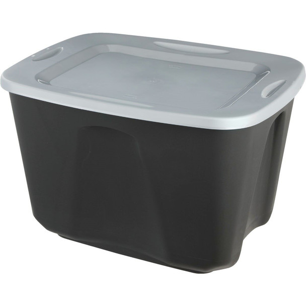 6618BKTS.128 Homz 18 Gal. Black Stackable Tote