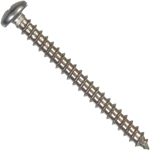 823324 Hillman #12 x 2 In. Phillips Pan Head Stainless Steel Sheet Metal Screw (100 Ct.)