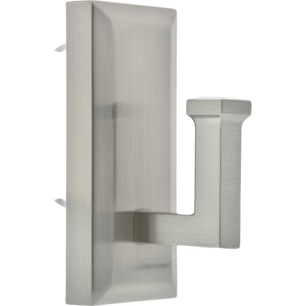 515810 Hillman High and Mighty 15 Lb. Capacity Satin Nickel Rectangular Decorative Hook