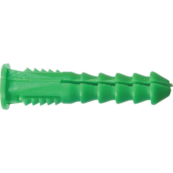 370332 Hillman #12 - #14 - #16 Thread x 1-1/2 In. Green Ribbed Plastic Anchor (50 Ct.)