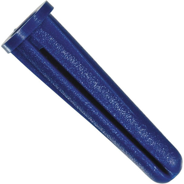 370337 Hillman #8 - #10 Thread x 7/8 In. Blue Conical Plastic Anchor (100 Ct.)
