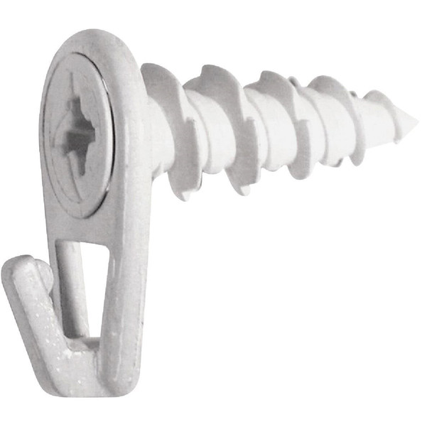 122401 Hillman Anchor Wire 35 Lb. Capacity White Self-Drilling Wall Driller Picture Hanger (4-Count)