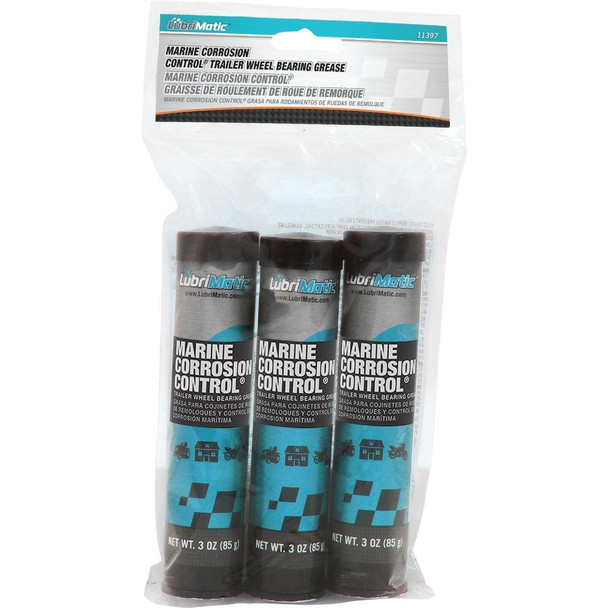 11397 LubriMatic 3 Oz. Cartridge Marine Trailer Wheel Bearing Grease (3-Pack)