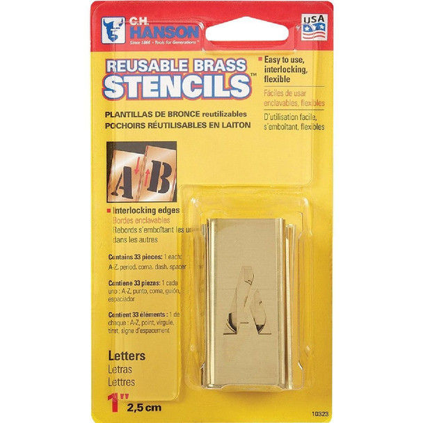10323 CH Hanson 1 In. Letter Stencil Set (32 Piece)
