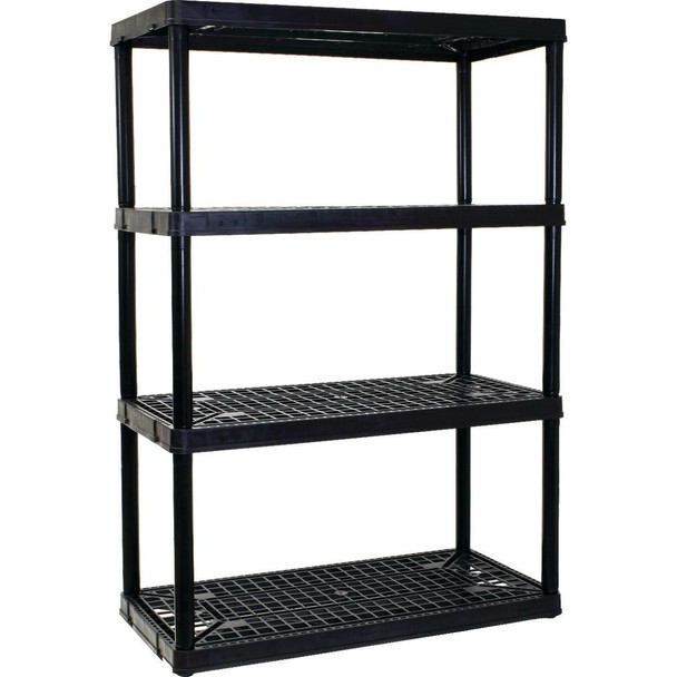 91063MAXIT-1C-30 Gracious Living 4 Shelf Heavy Duty Black Ventilated Unit