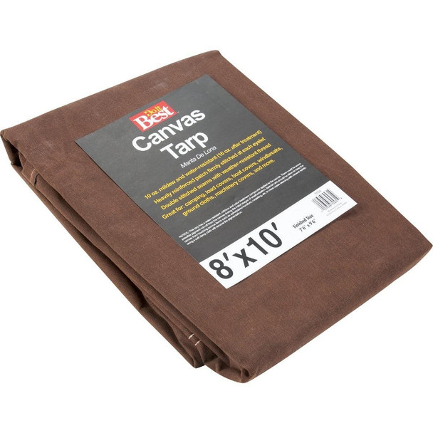 TCR10008010T 10 Oz. 8 Ft. x 10 Ft. Canvas Tarp