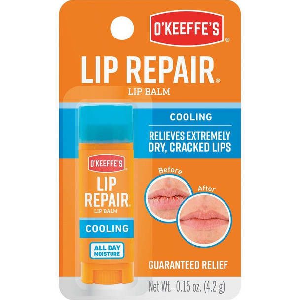 K0710108 O'Keeffe's Cooling Relief Unflavored Lip Repair, 0.15 Oz.