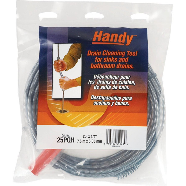 25PQH General Wire 1/4 In. x 25 Ft. Carbon Steel Cleanout Drain Auger