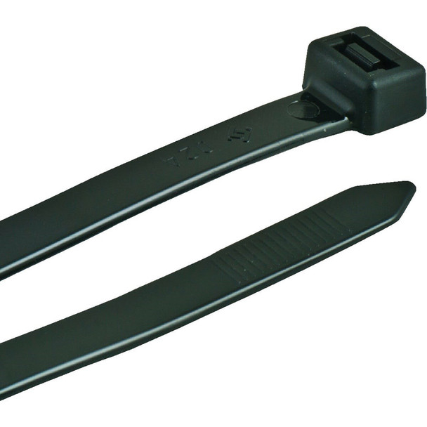 45-548UVB Gardner Bender 48 In. x 0.35 In. Black Nylon Ultra Violet Heavy-Duty Cable Tie (10-Pack)