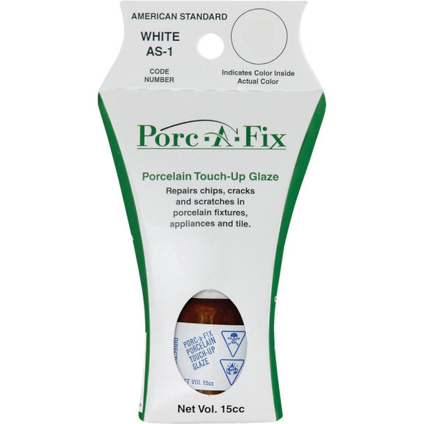 AS-1 Fixture-Fix Porc-A-Fix American Standard White High Gloss Porcelain Touch-up Paint, 15cc