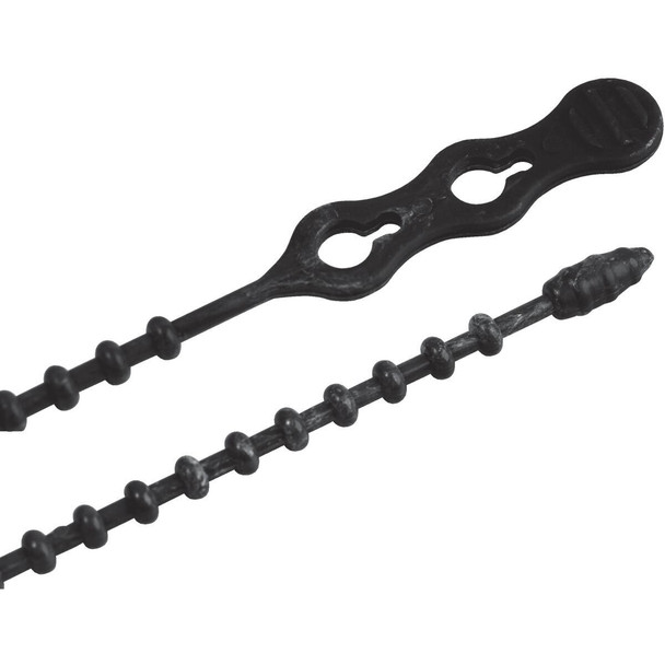 46-8BEADBK Gardner Bender Beadle Wrap 8 In. x 1/4 In. Black Flexible Plastic Cable Tie (40-Pack)