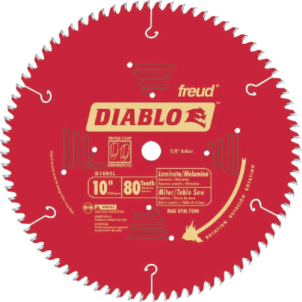 D1084L Diablo 10 In. 84-Tooth Laminate Circular Saw Blade