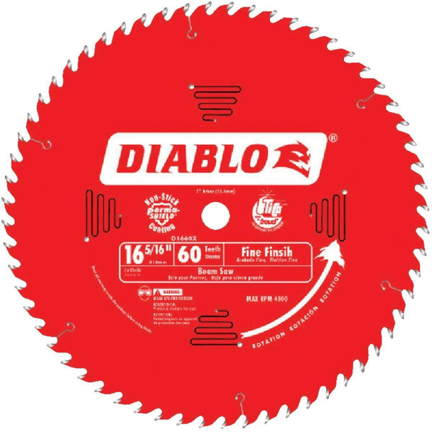 D1660X Diablo 16-5/16 In. 60-Tooth Fine Finish Beam Cutting Circular Saw Blade