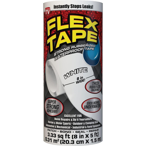 TFSWHTR0805 Flex Tape 8 In. x 5 Ft. Repair Tape, White