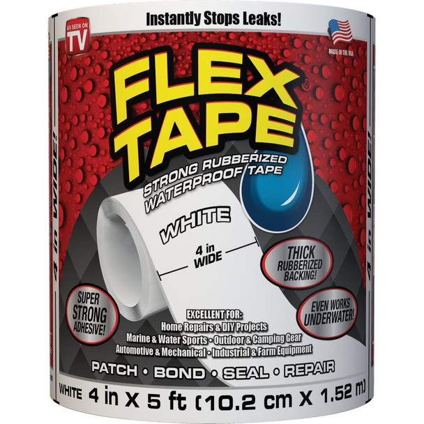 TFSWHTR0405 Flex Tape 4 In. x 5 Ft. Repair Tape, White