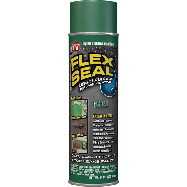 FSGRNR20 FLEX SEAL 14 Oz. Spray Rubber Sealant, Green