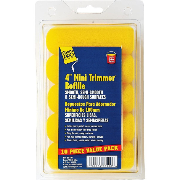 65-10 FoamPro Mini Trimmer 4 In. Foam Roller Cover (10-Pack)