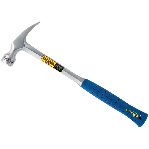 E3-16C Estwing 16 Oz. Smooth-Face Curved Claw Hammer, Nylon-Covered Steel Handle