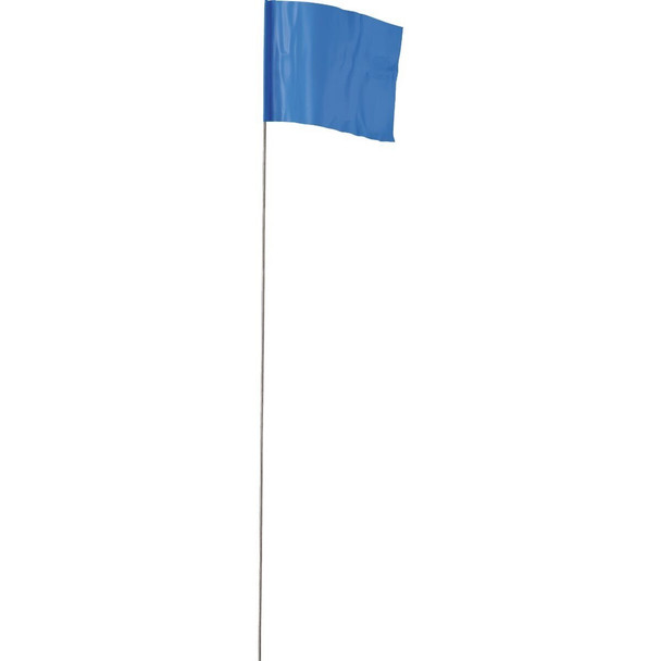 78-001 Empire 21 In. Steel Staff Blue Marking Flags