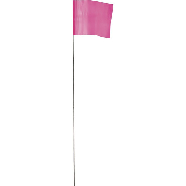 78-003 Empire 21 In. Steel Staff Pink Marking Flags