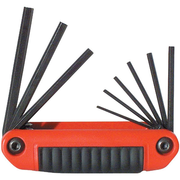 25911 Eklind Ergo-Fold Fold Up Hex Key Set,5/64"-1/4" Hex keys,9 pc