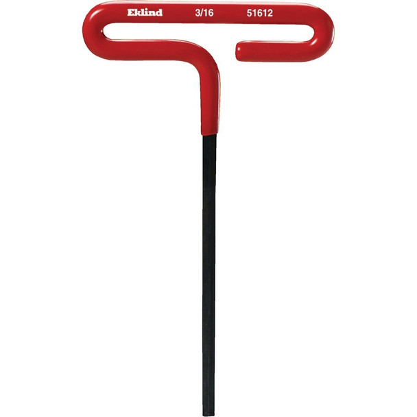 51612 Eklind Hex Key,T Handle Hex key W/ cushion grip,3/16"x6"