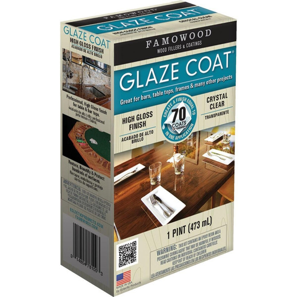5050060 FAMOWOOD GLAZE COAT 16 Oz. High Gloss Pour On Finish