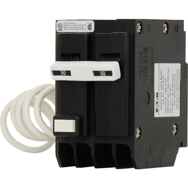 GFTCB250 Eaton BR 50A Double-Pole GFCI Breaker