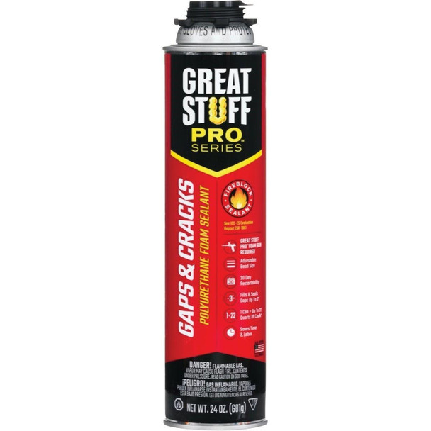 341557 Great Stuff Pro Gaps & Cracks 24 Oz. Gun Foam