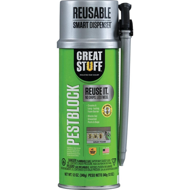 99112809 Great Stuff Smart Dispenser 12 Oz. Gray Pestblock Sealant